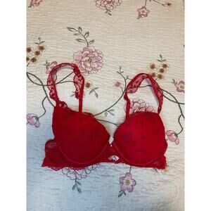 red lace push up bra